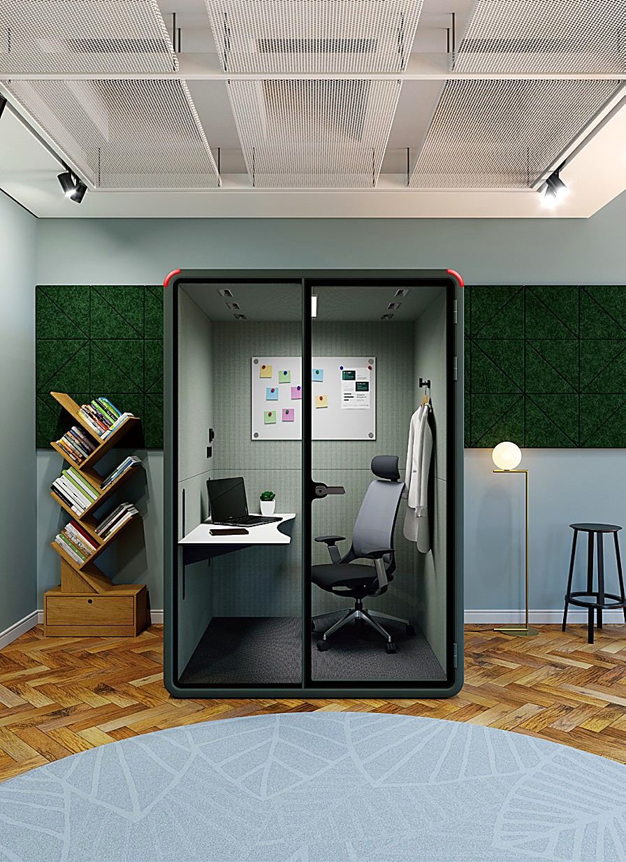 Booth with workspace customization