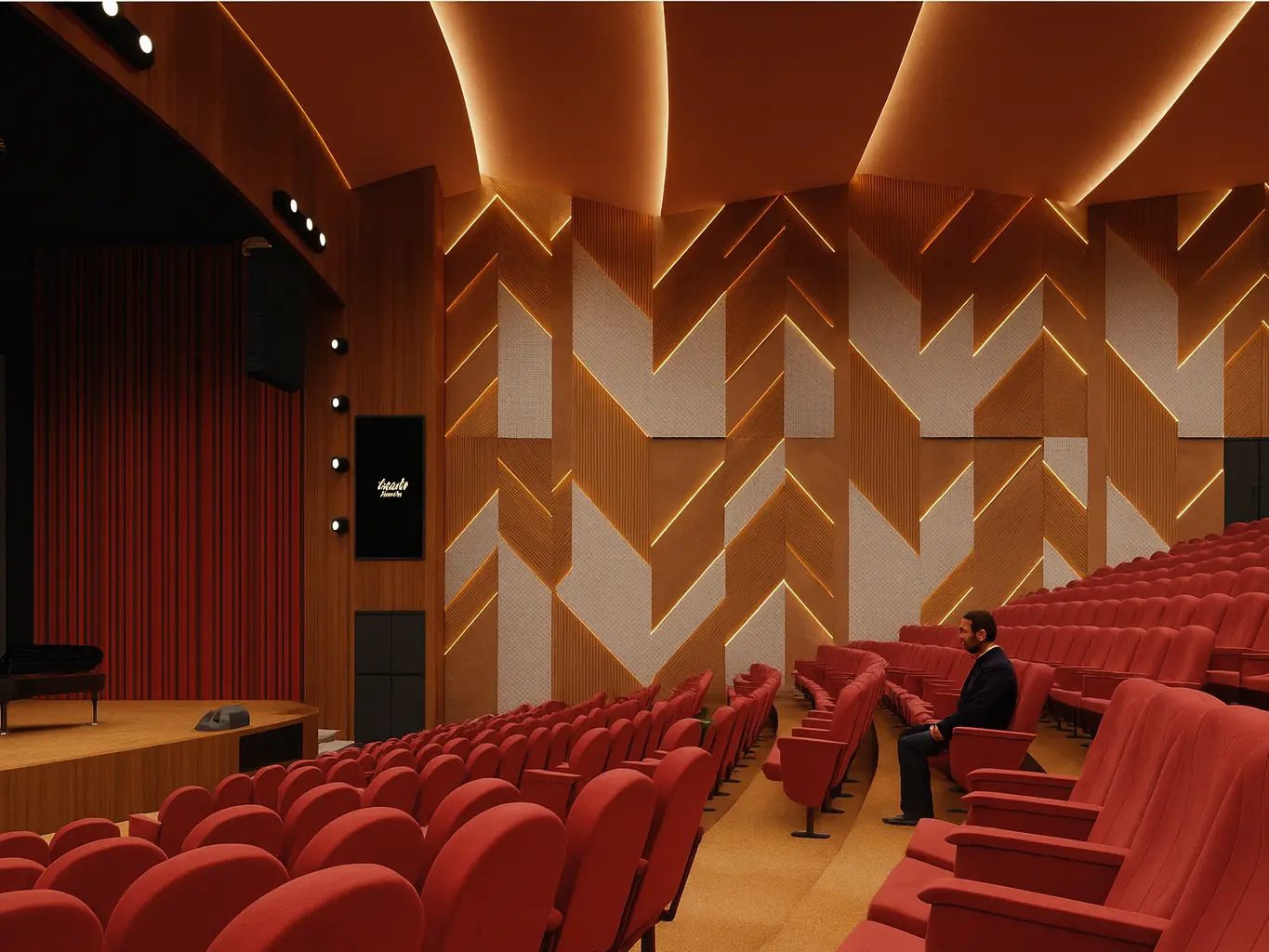 Grooved Wood Acoustic Panel Grooved Wood Acoustic Panel