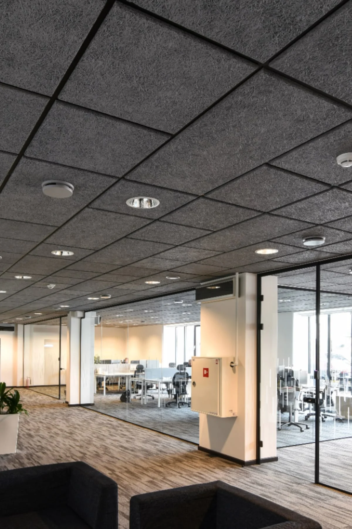 Wood wool acoustic panel installation — Yamamah Smart KSA