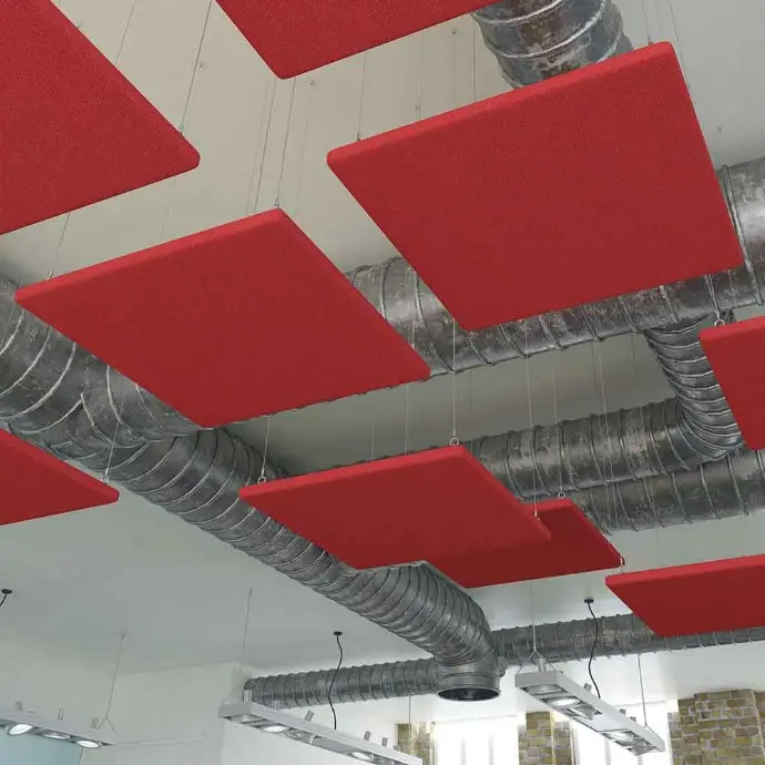 Acoustic ceiling tiles installation — Yamamah Smart