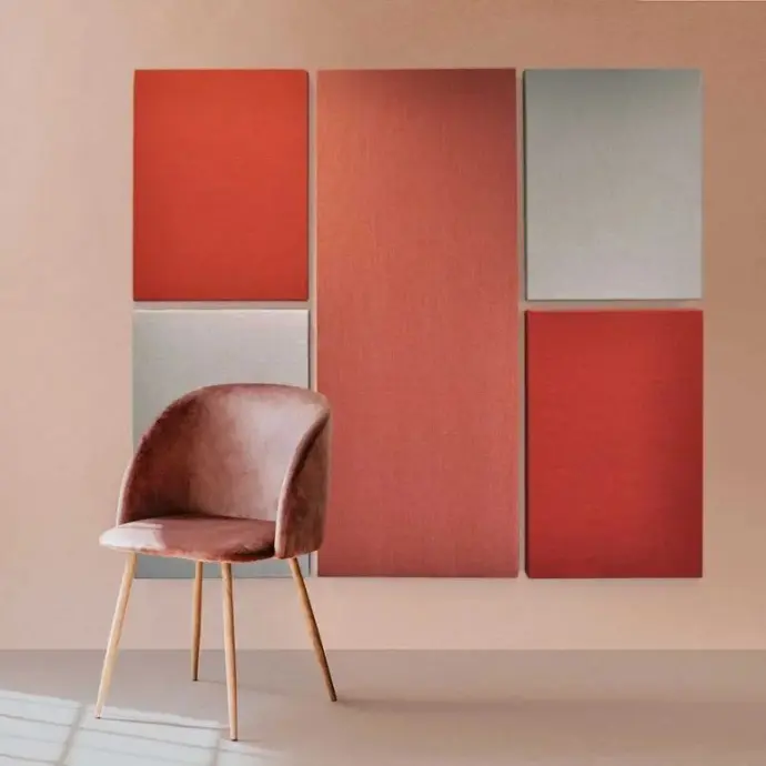 Acoustic panel installation in commercial office space