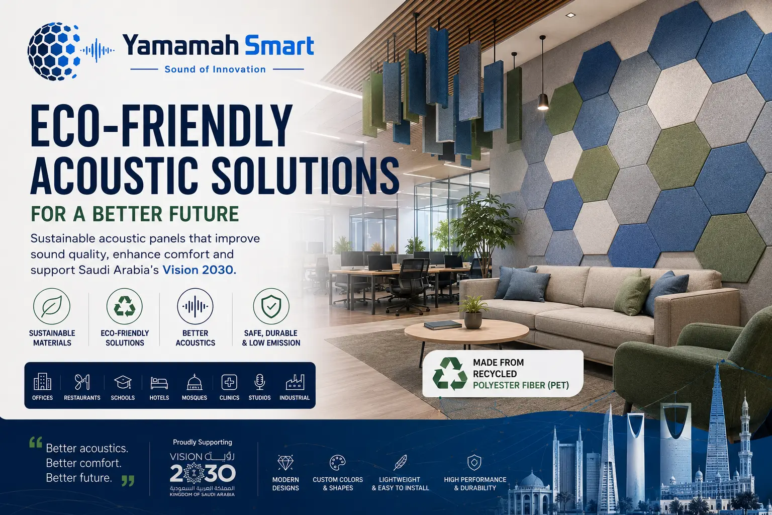 Eco-Friendly Acoustic Panels in Saudi Arabia