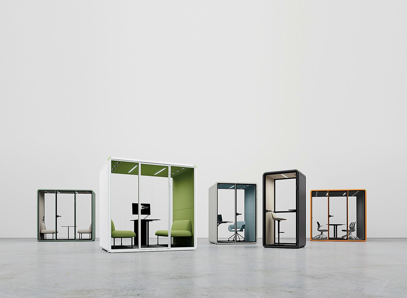 Acoustic Booth lineup of 5 models | تشكيلة من 5 موديلات كبائن صوتية