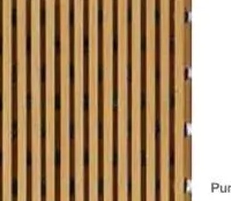 Yamamah Smart grooved wood pattern 5-3 — 5mm spacing with 3mm grooves, 19.0% punching rate, ASTM C423 NRC 0.95