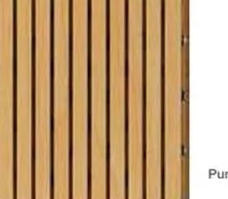 Yamamah Smart grooved wood pattern 9-2 — 9mm spacing with 2mm grooves, 12.0% punching rate, ASTM C423 NRC 0.75