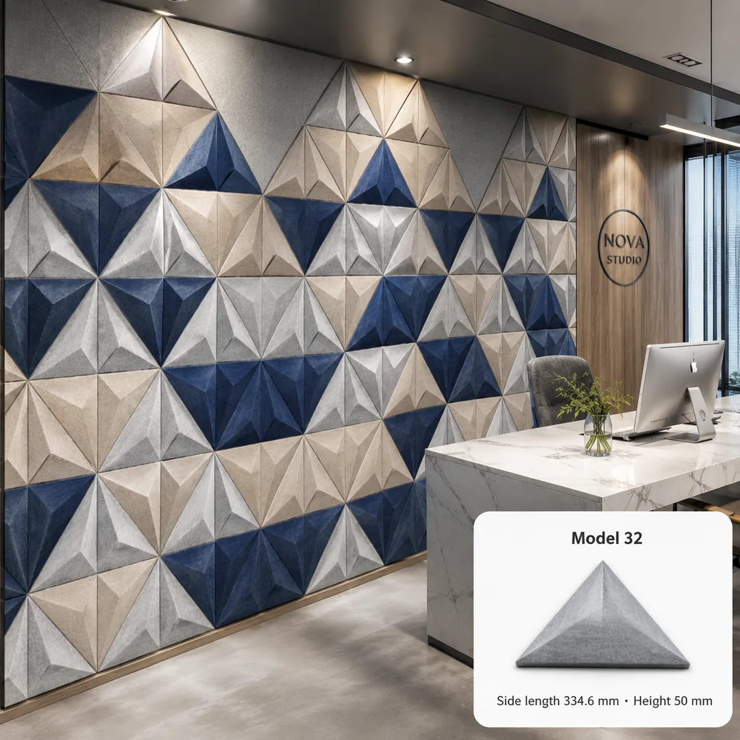 Small Triangle Screen 3D acoustic piece