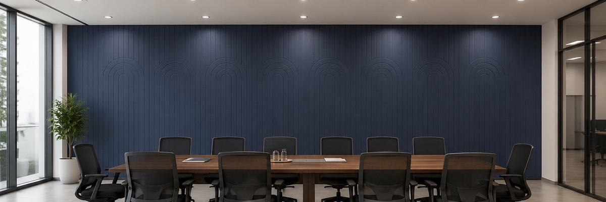 Boardroom — PET acoustic panel application