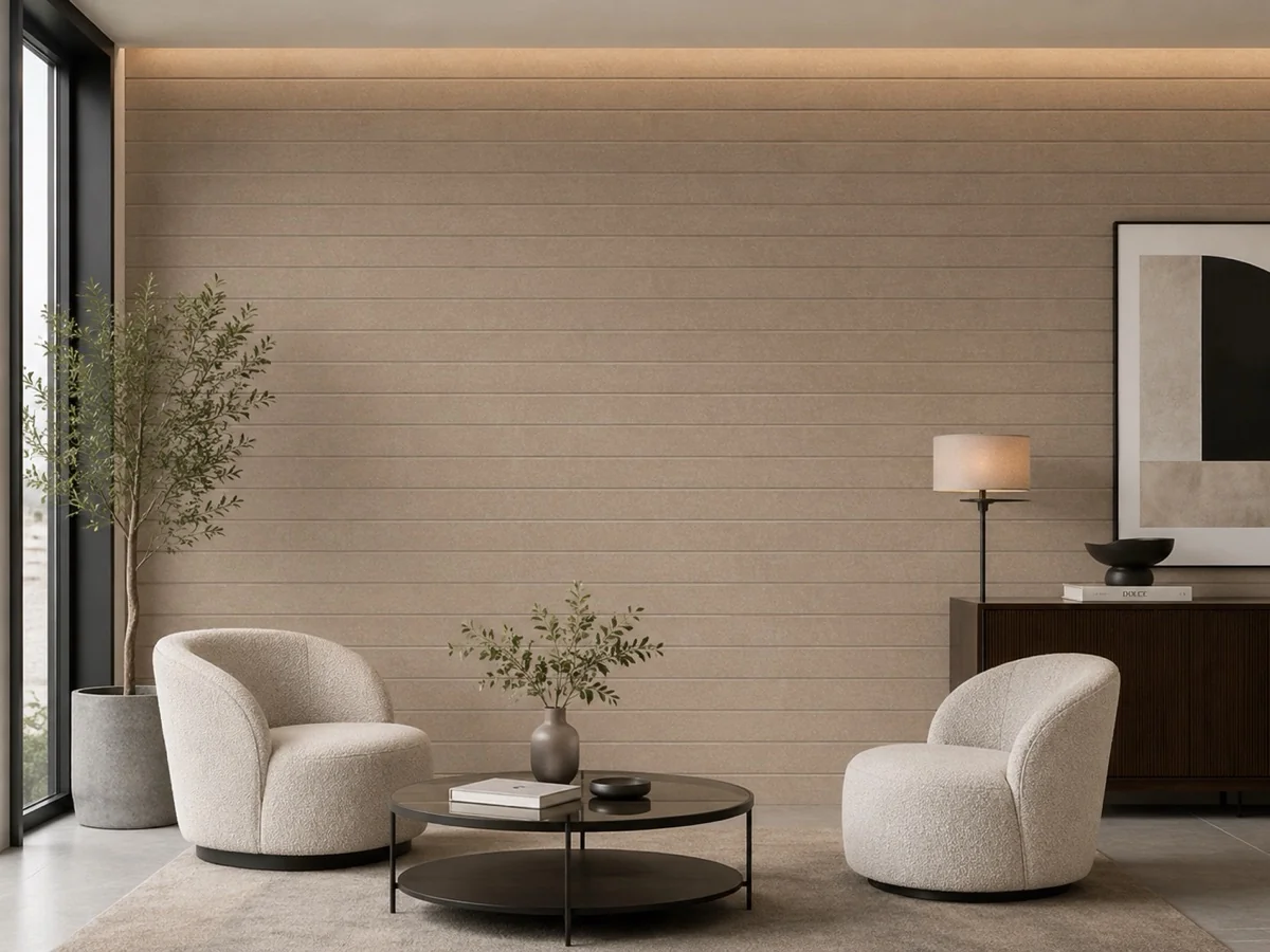 Lounge — PET acoustic panel application