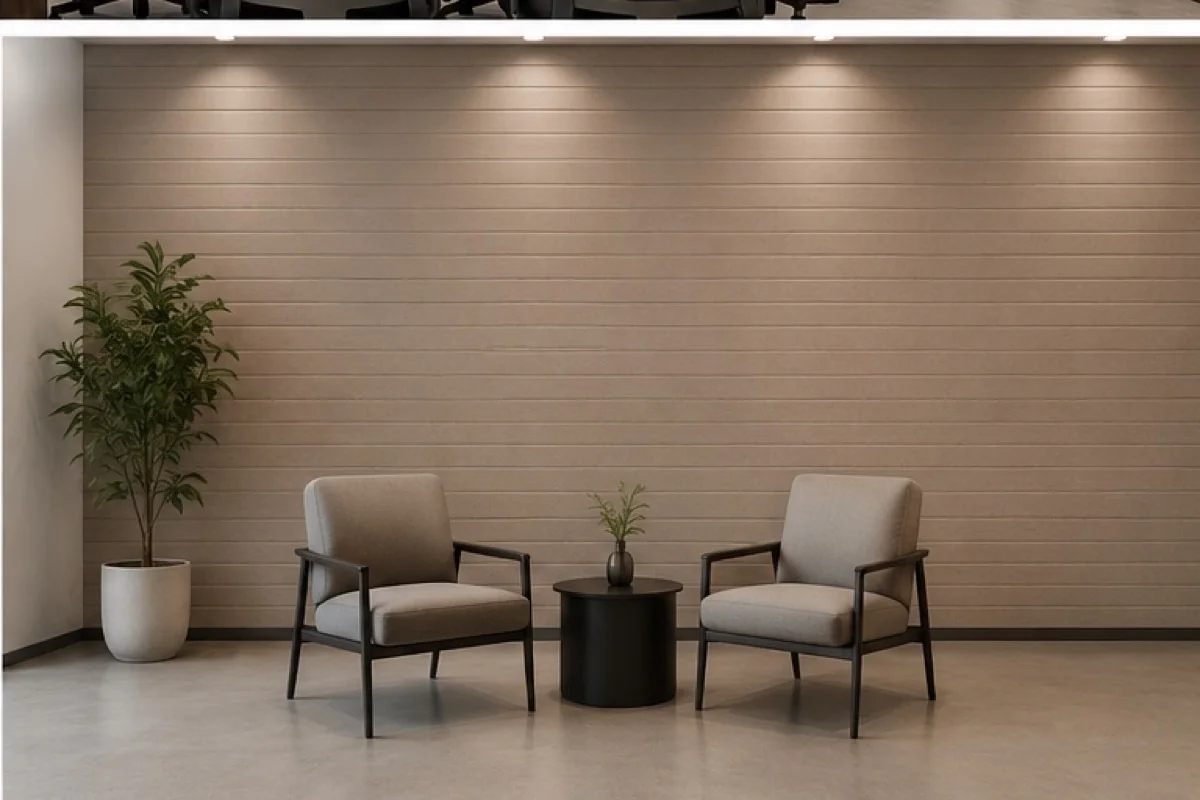 Waiting Area — PET acoustic panel application