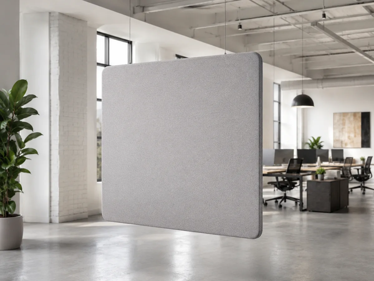Single square hanging panel — Hanging / Suspended acoustic office divider by Yamamah Smart