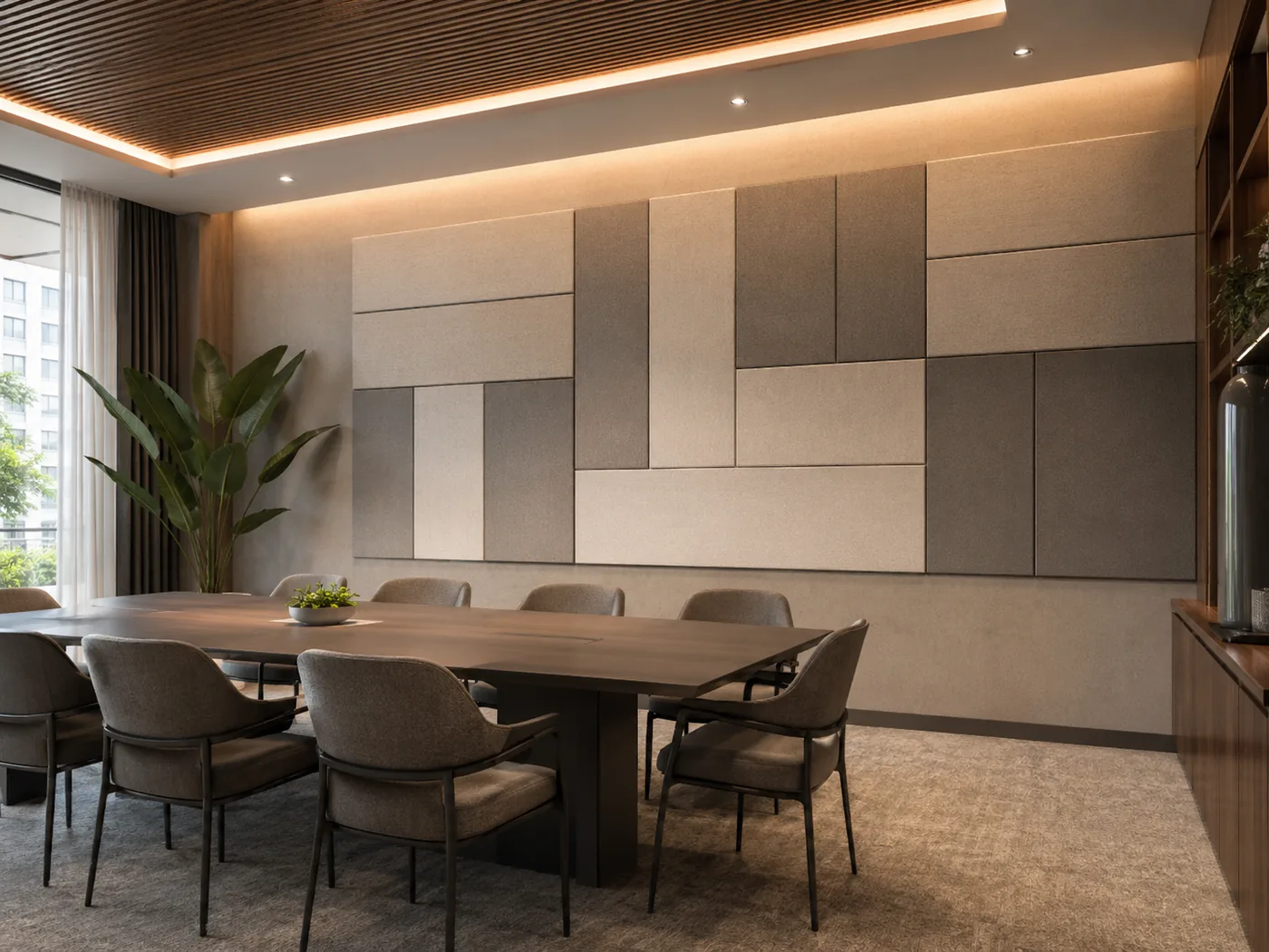 Boardroom Mondrian Wall