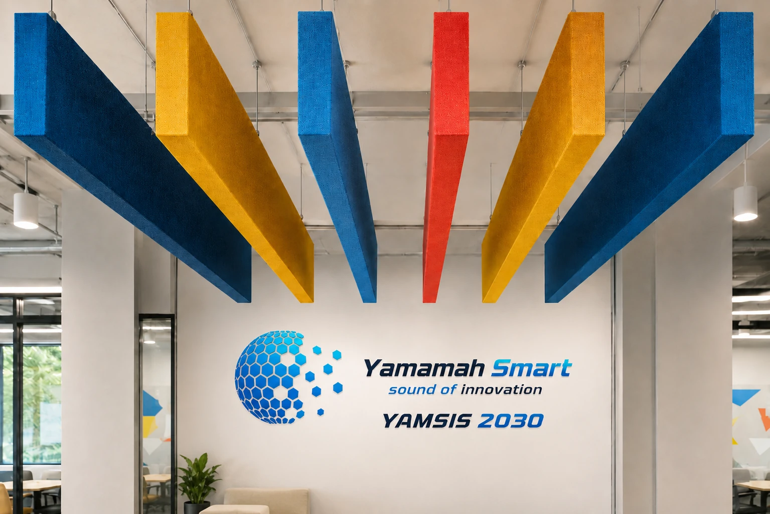 Fabric Acoustic Ceiling Baffles — Yamamah Smart