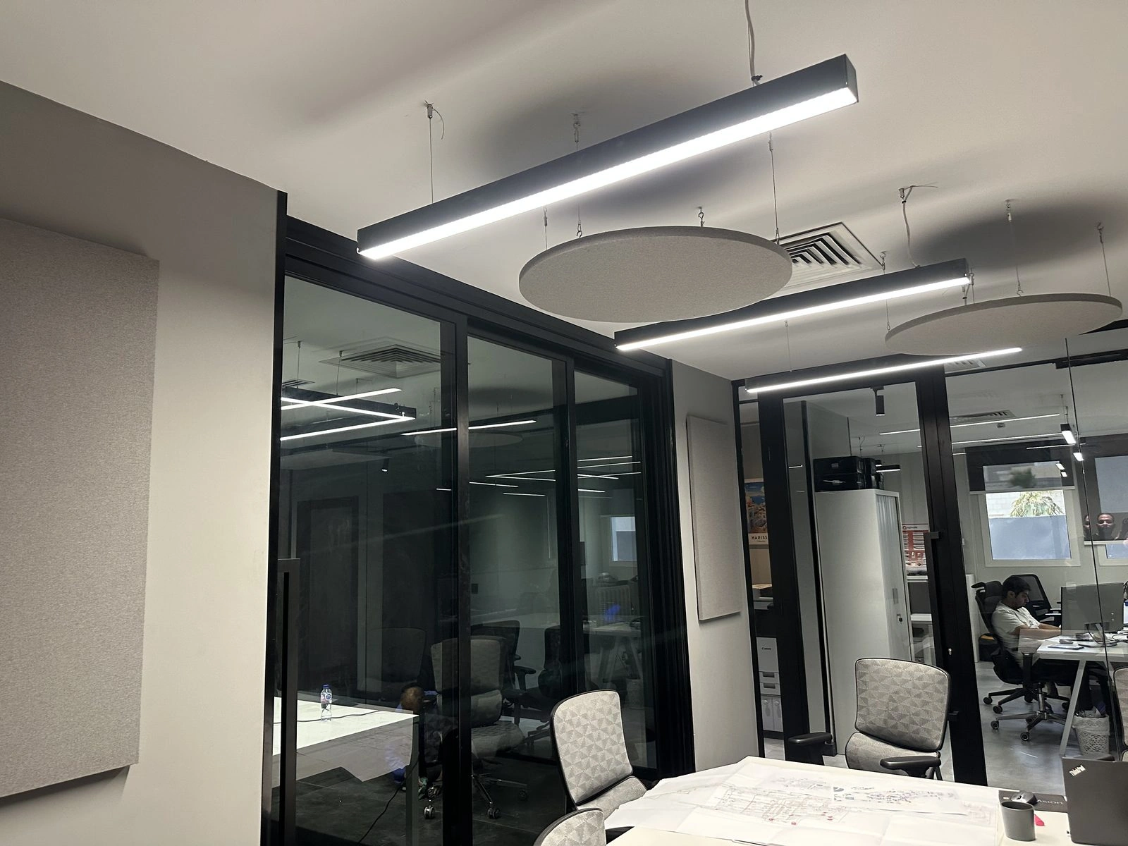 Crystal Networks Riyadh — rectangular ceiling baffle detail