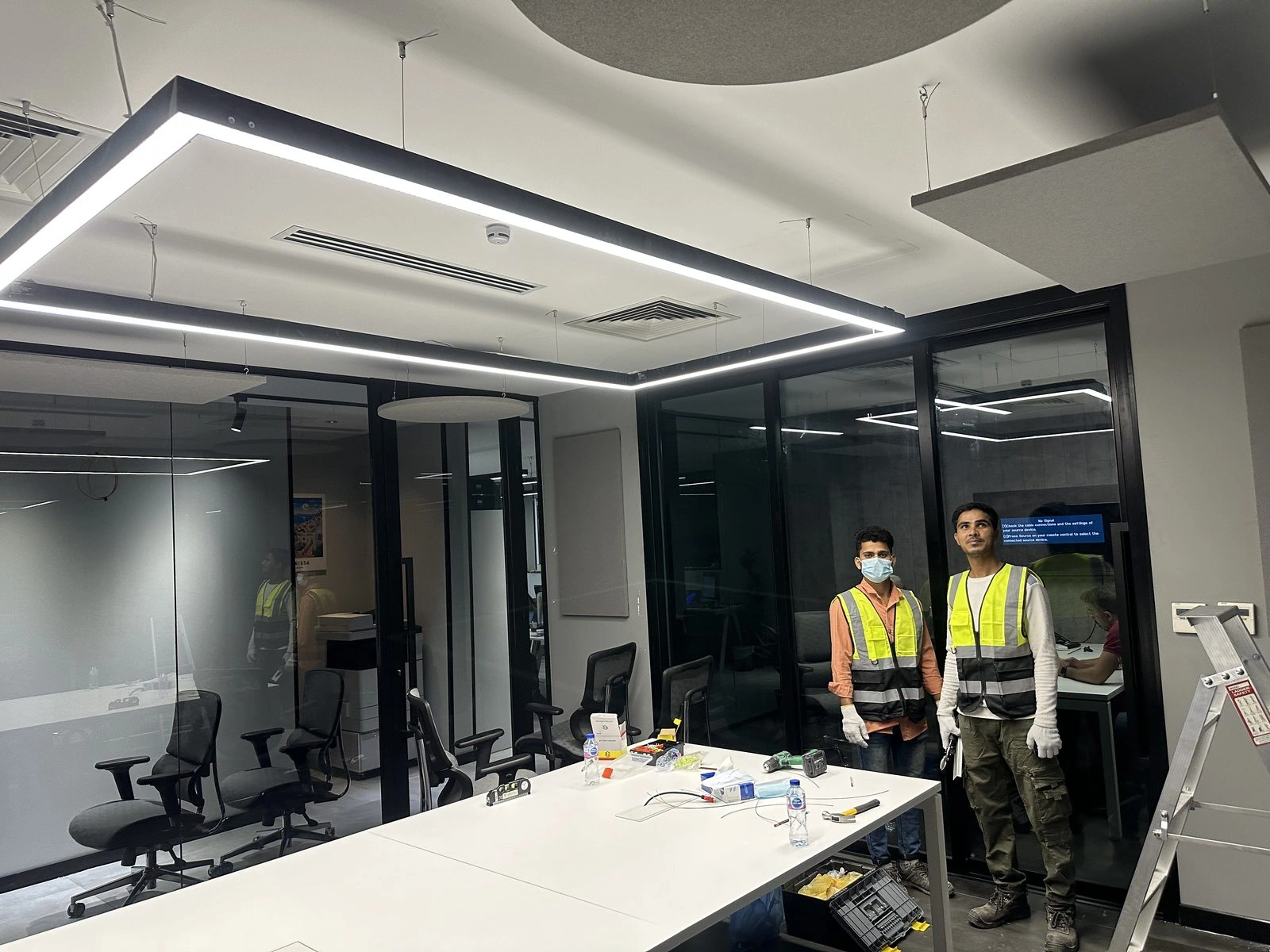Crystal Networks Riyadh — conference room with linear lighting