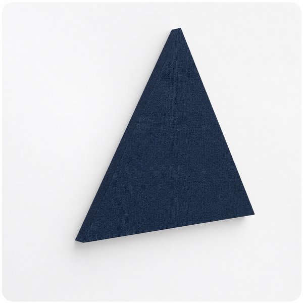 Triangle acoustic fabric panel — navy fabric finish