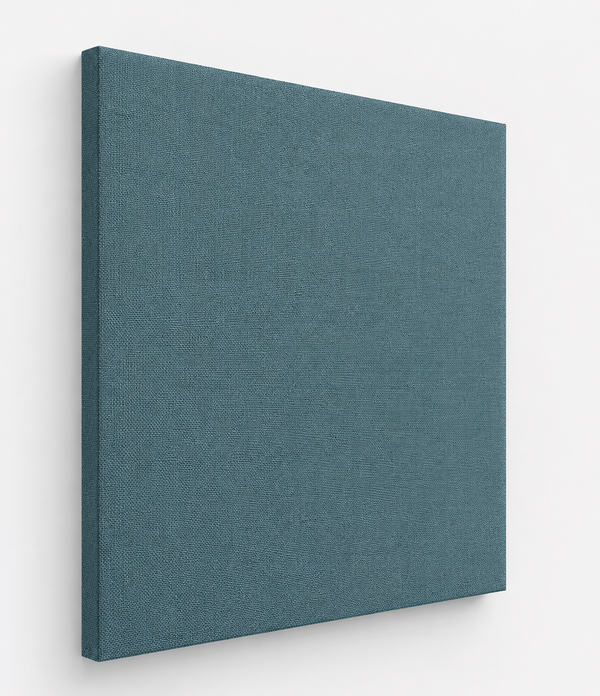 Square acoustic fabric panel — teal fabric finish